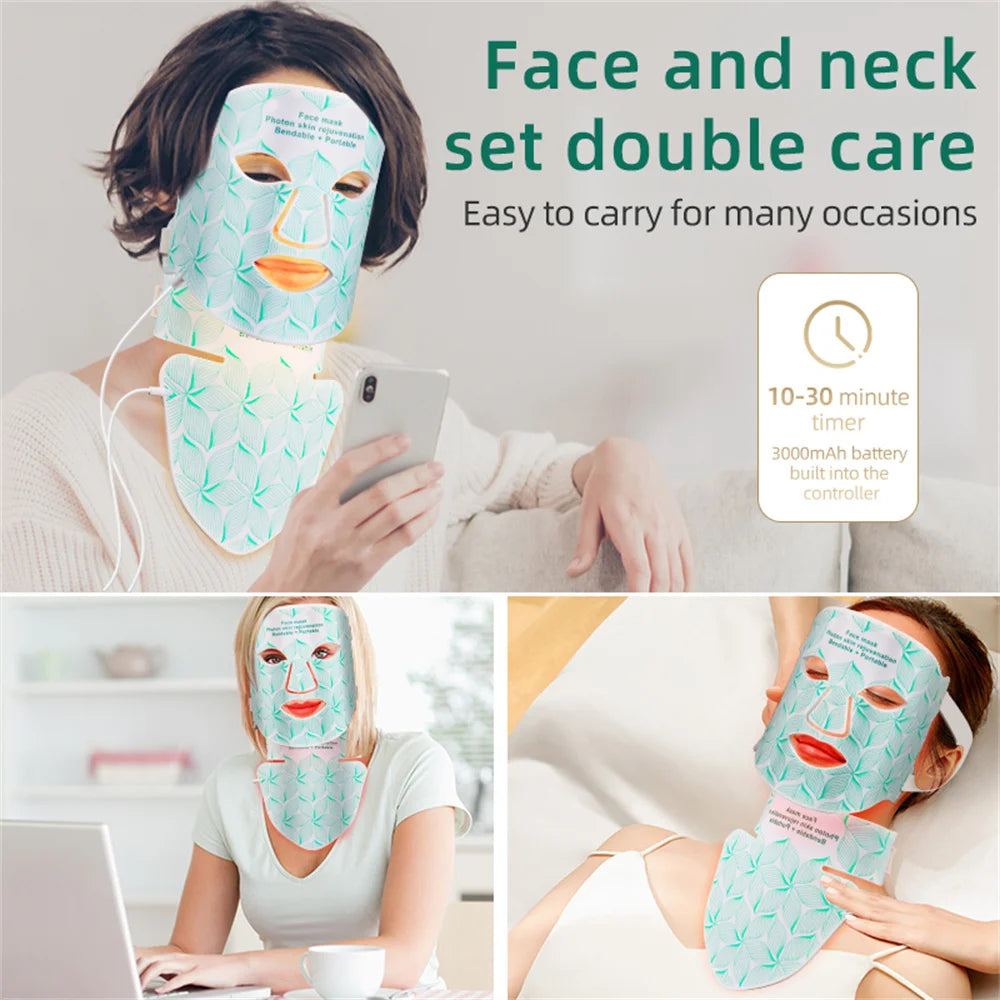 Glow LED Mask | 8-Color Light Therapy + Infrared — Face & Neck